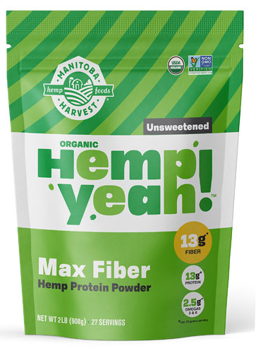 Manitoba Harvest Organic Hemp Yeah! Max Fiber Unsweetened Hemp Protein Powder