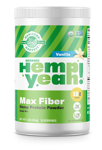 Manitoba Harvest Organic Hemp Yeah! Max Fiber Vanilla Hemp Protein Powder