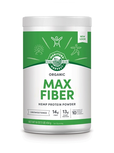 Manitoba Harvest Organic Max Fiber Hemp Protein Powder Unsweetened