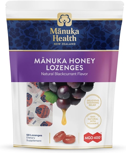 Manuka Health Manuka Honey MGO 400+ Lozenges Natural Blackcurrant