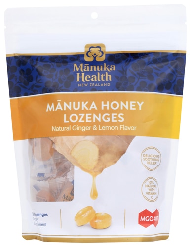 Manuka Health Manuka Honey MGO 400+ Lozenges Natural Ginger & Lemon