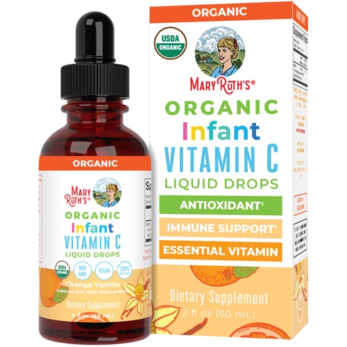 MaryRuth's Infant Organic Vitamin C Liquid Drops Orange Vanilla