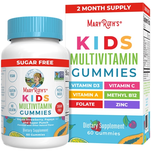 MaryRuth's Kids Multivitamin Gummies Strawberry Papaya & Super Punch