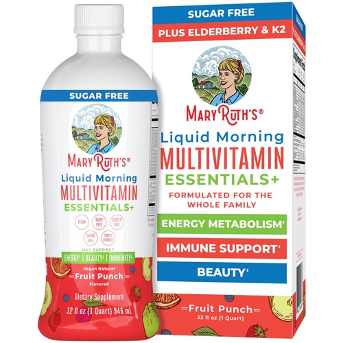 MaryRuth's Liquid Morning Multivitamin Essentials+ Fruit Punch