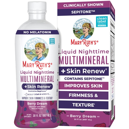 MaryRuth's Liquid Nighttime Multimineral + Skin Renew Berry Dream