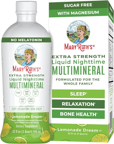 MaryRuth's Nighttime Multimineral Extra Strength Liquid Lemonade Dream