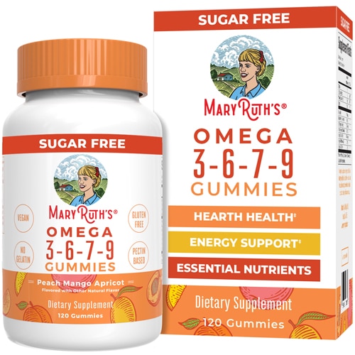 MaryRuth's Omega 3-6-7-9 Gummies Peach Mango Apricot