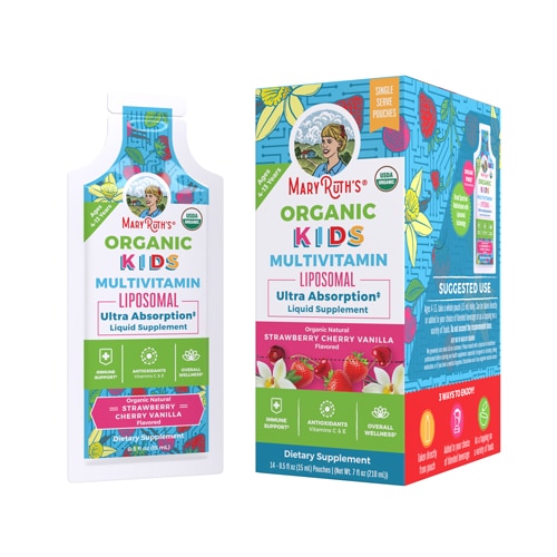 MaryRuth's Organic Kids Multivitamin Liposomal Strawberry Cherry & Vanilla