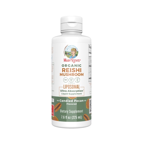 MaryRuth's Organic Reishi Mushroom Liposomal Liquid - Sugar Free Ultra Absorption Candied Pecan