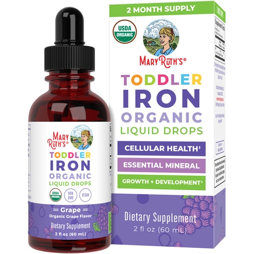 MaryRuth's Toddler Organic Iron Liquid Drops Grape