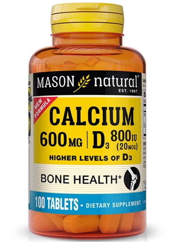 Mason Natural Calcium with Vitamin D3 High Level Supports Bones Health