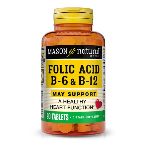 Mason Natural Folic Acid B-6 & B-12