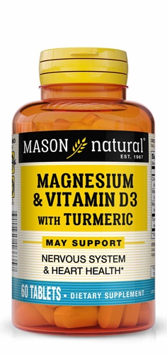 Mason Natural Magnesium Vitamin D3 with Turmeric