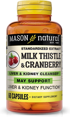 Mason Natural Milk Thistle & Cranberry Supports Liver & Kidney Function