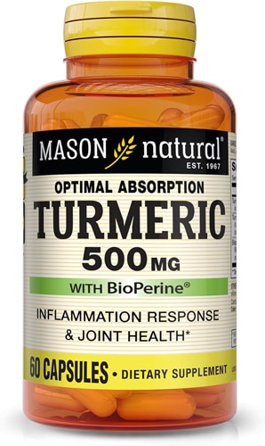 Mason Natural Turmeric with BioPerine Optimal Absorption for Inflammation Response & Joint Health
