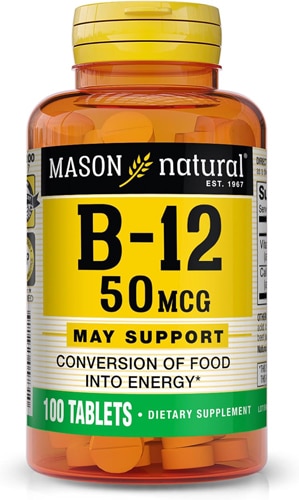 Mason Natural Vitamin B12 with Calcium Supports Conversion of Food into Energy