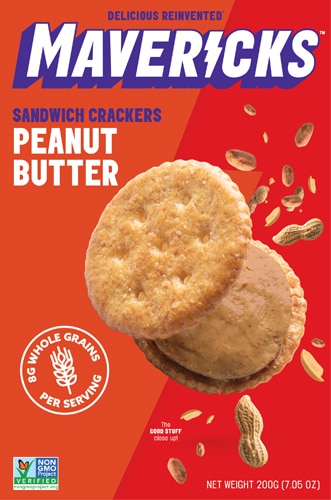 Mavericks Sandwich Crackers Non-GMO Peanut Butter