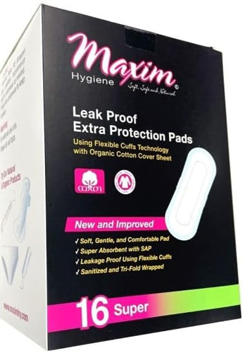 Maxim Organic Cotton Incontinence Pads Super
