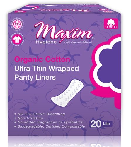 Maxim Organic Cotton Wrapped Panty Liners