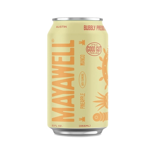 Mayawell Sparkling Soda Prebiotic With Turmeric Pineapple Mango