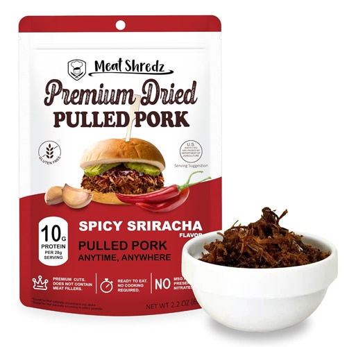 Meat Shredz Premium Dried Pulled Pork Sriracha