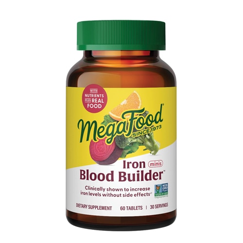 MegaFood Blood Builder Iron Supplement Minis with Vitamin C