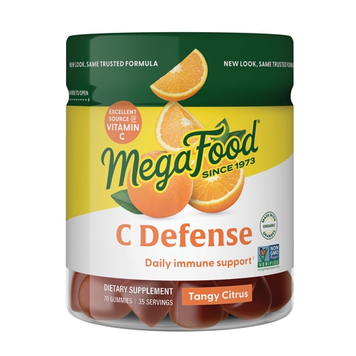 MegaFood C Defense Vitamin C Gummies Tangy Citrus