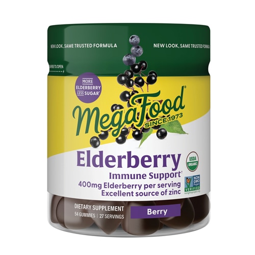 MegaFood Elderberry Gummies Immune Support with Zinc