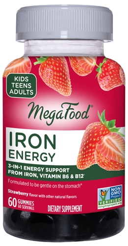 MegaFood Iron Energy Gummies Strawberry