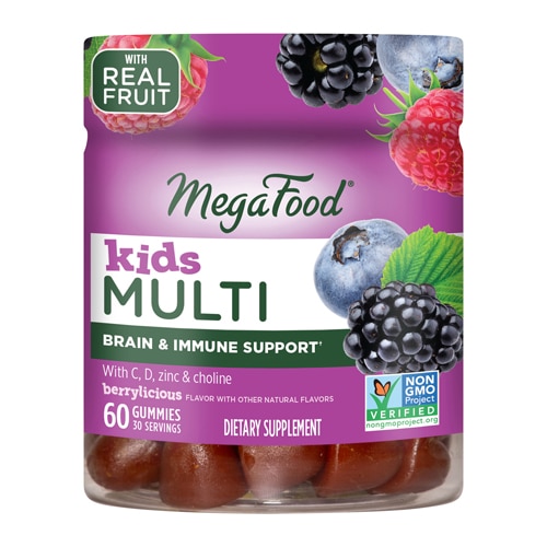 MegaFood Kids Multivitamin Brain & Immune Support Berrylicious