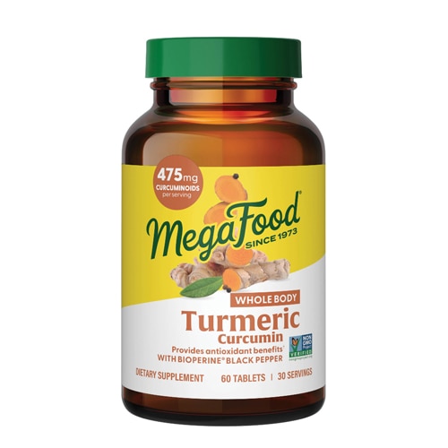 MegaFood Turmeric Curcumin Extra Strength Whole Body with Black Pepper