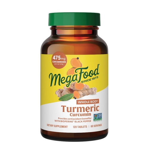 MegaFood Turmeric Curcumin Extra Strength Whole Body with Black Pepper