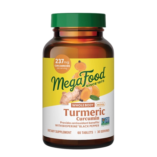 MegaFood Turmeric Curcumin Minis Whole Body with Black Pepper