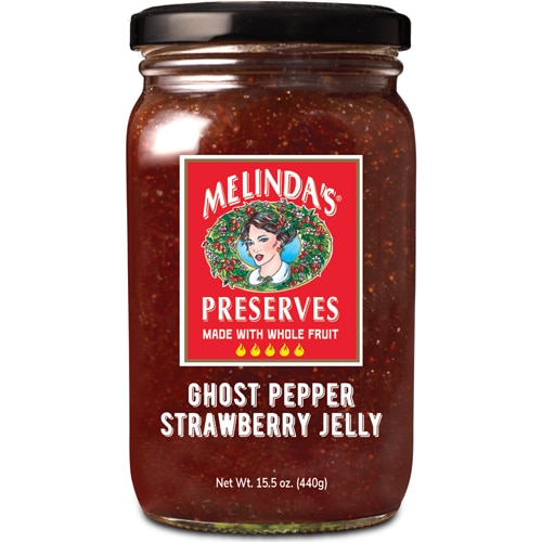 Melinda's Vegan Non-GMO Whole Fruit Preserves Ghost Pepper Strawberry