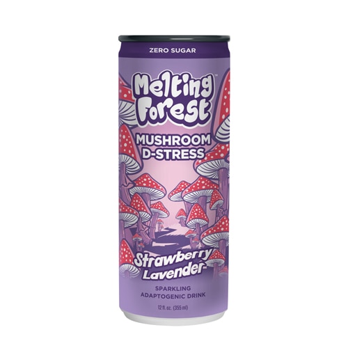 Melting Forest Mushroom D-Stress Sparkling Adaptogenic Drink Strawberry Lavender