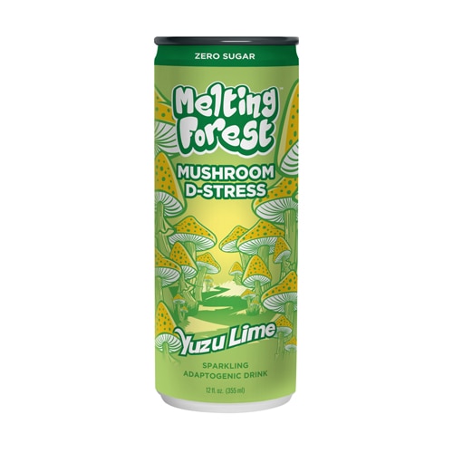 Melting Forest Mushroom D-Stress Sparkling Adaptogenic Drink Yuzu Lime