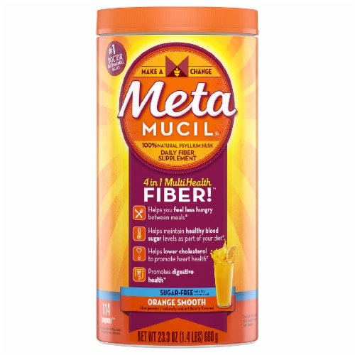 Metamucil 4-In-1 Multi Health Fiber Sugar Free Orange Smooth