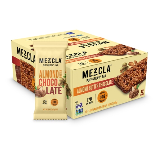 Mezcla Puff Crispy Bar Almond Butter Chocolate