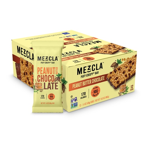 Mezcla Puff Crispy Bar Peanut Butter Chocolate