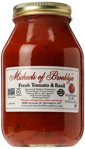 Michaels of Brooklyn Gluten Free Sauce Fresh Tomato & Basil