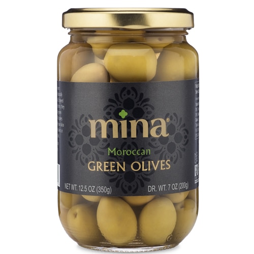 Mina Moroccan Green Olives Jar