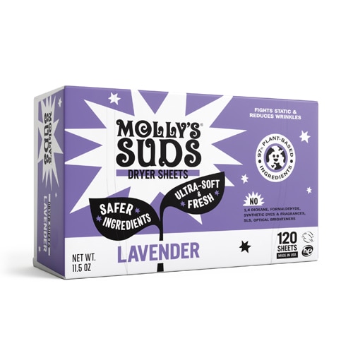 Molly's Suds Fabric Softener Dryer Sheets Lavender