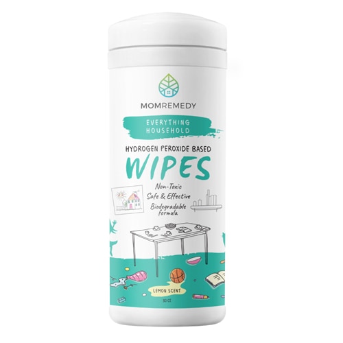 MomRemedy Hydrogen Peroxide Wipes Everything Household