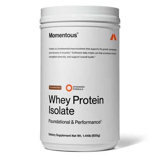 Momentous Grass Fed Whey Protein Isolate - Informed Sport Certified- NSF Certified for Sport Chocolate