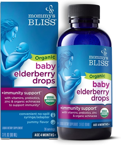 Mommy's Bliss Organic Baby Elderberry Drops with Immunity Boost