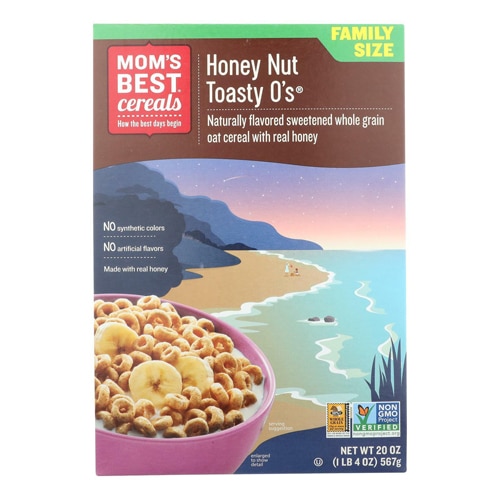 Mom's Best Naturals Toasty O's Cereal Honey Nut