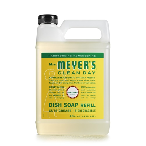 Mrs. Meyer's Clean Day Liquid Dish Soap Refill Honeysuckle