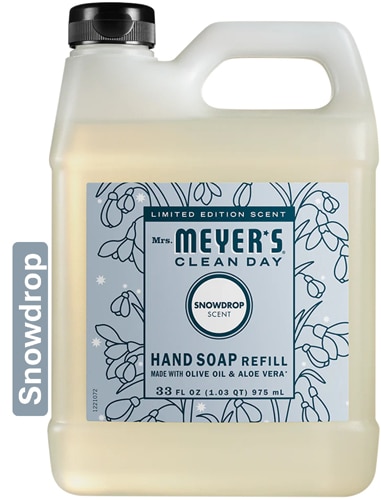 Mrs. Meyer's Clean Day Liquid Hand Soap Refill Holiday Snowdrop