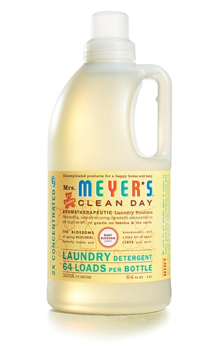 Mrs. Meyer's Clean Day Liquid Laundry Detergent 64 Loads Baby Blossom