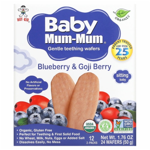 Mum-Mum Baby Teething Wafers Blueberry & Goji Berry